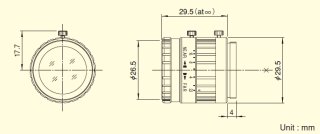 Objektiv Fujinon HF50HA-1B - schematick nkres