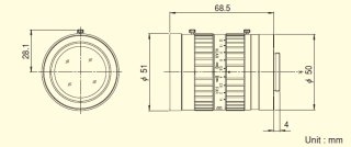 Objektiv Fujinon CF12.5HA-1 - schematick nkres