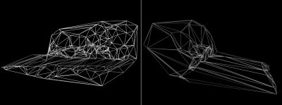 Obr. 4.: 3D model snman scny, vytvoen ze dvou obraz z kamer