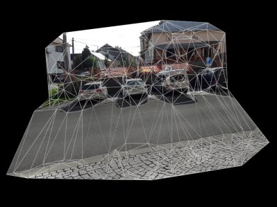 Obr. 5.: V modelu 3D prostoru lze mit vzdlenosti jednotlivch povrch od kamer