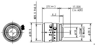 Objektiv Tamron 219HB - schematický nákres