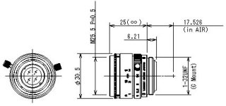 Objektiv Tamron 17HF - schematick nkres