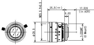 Objektiv Tamron 20HC - schematick nkres