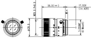 Objektiv Tamron 21HC - schematický nákres