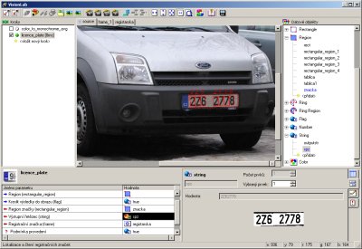 obr.4: Editor aplikací strojového vidění VisionLab ve vývojovém prostředí systému Control Web