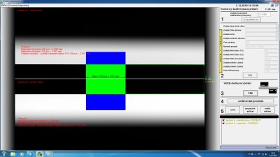 Pohled na testovac prototyp shora