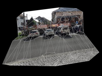 Fig. 5: In 3D space model it is possible to measure distances of individual surfaces from cameras