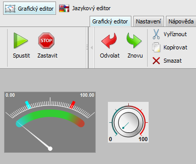 Pstroje meter a control vgrafickm editoru