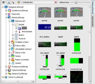 Paleta pstroj srznmi podobami pstroje meter