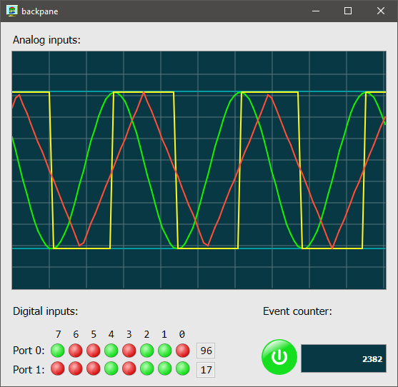 An example of application working with the AdvDAQ driver. Example is part of the installation.