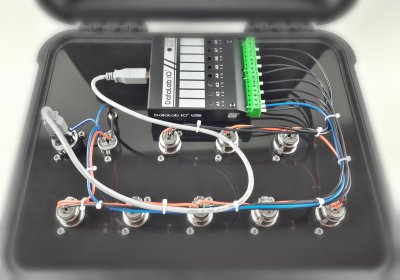 Jádrem systému je jednotka DataLab IO/USB s osmi analogovými proudovými vstupy