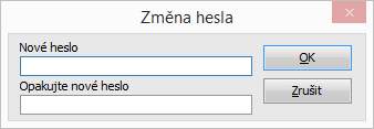 Okno pro nastaven hesla sprvcem systmu