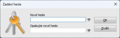 Okno pro nastaven hesla sprvcem systmu