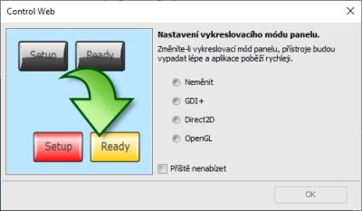 Vkldme-li do panelu virtuln pstroj pouvajc vektorovou grafiku, navrhne nm vvojov prosted zmnu druhu vykreslovae